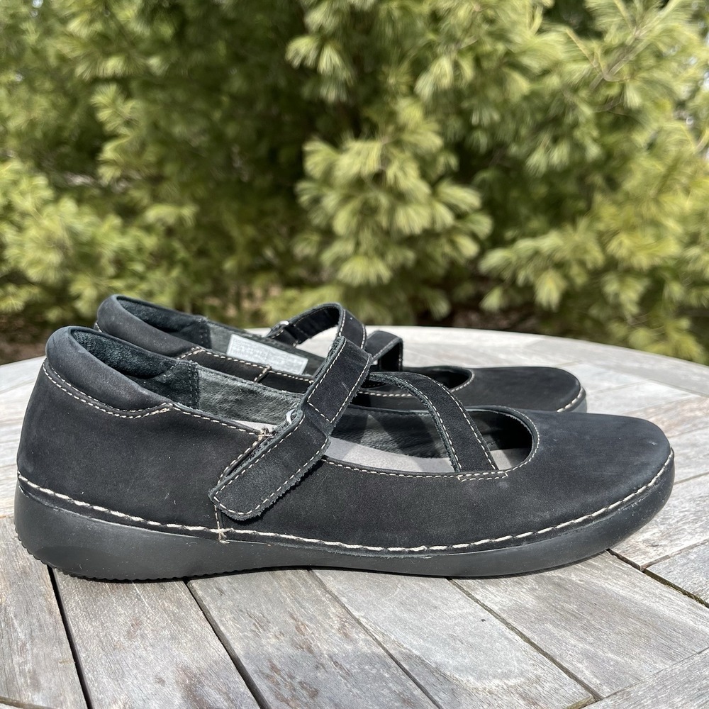 Vionic Judith Mary Jane Shoe Womens Size 7 Black Suede Comfort Casual Orthotic